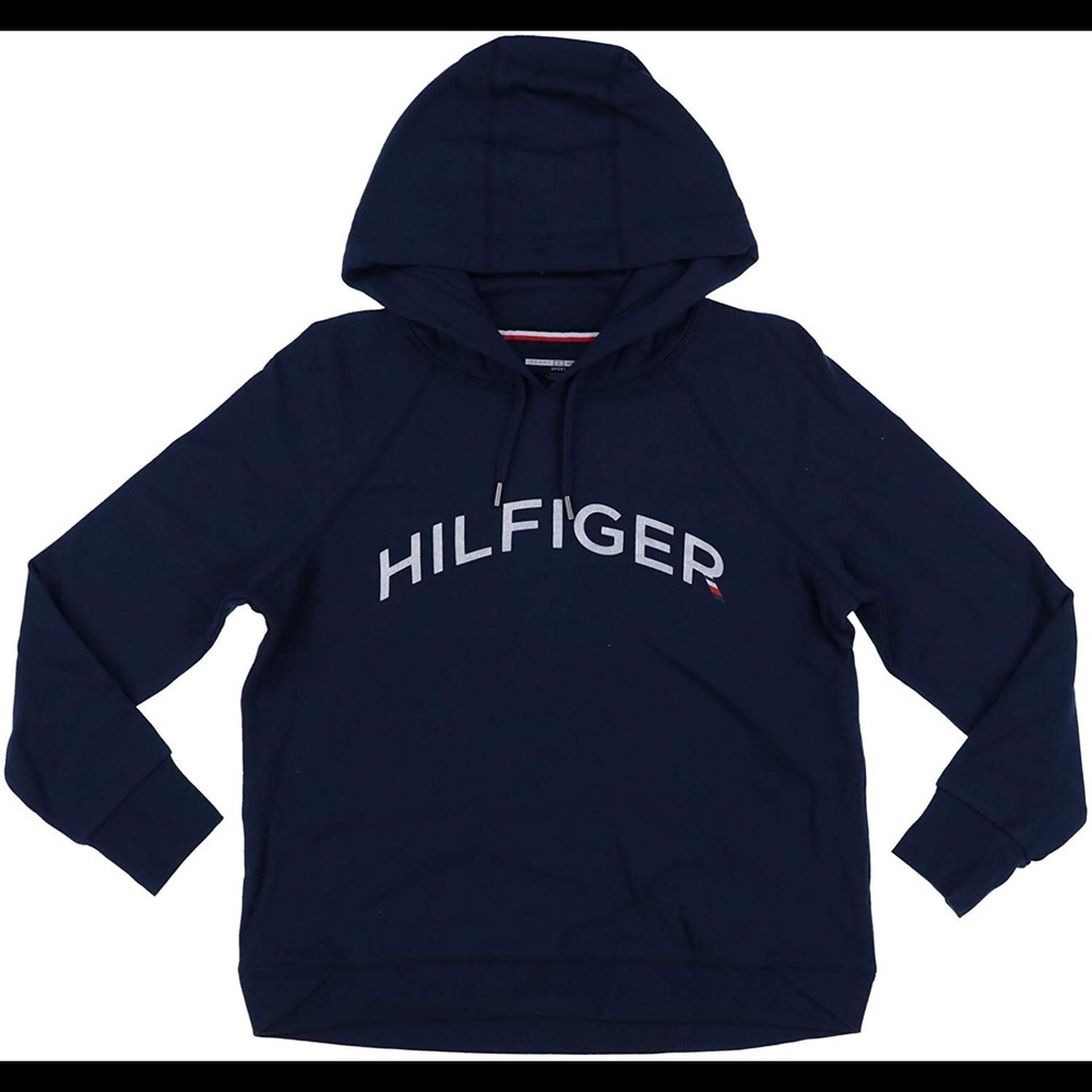 Tommy Hilfiger Womens Pullover Foil Logo Hoodie S